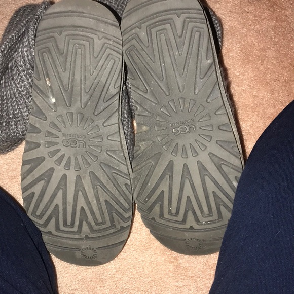 Grey Knit Ugg Boots - Picture 6 of 7